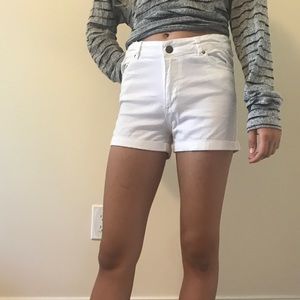 High-Rised White Shorts